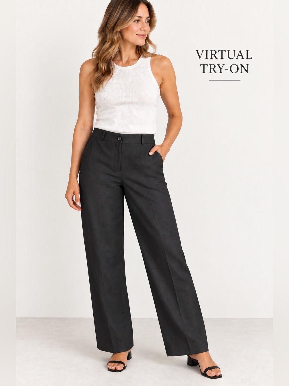 Talbots Southampton 100% Linen Black Straight Leg Pants 12P Petite Women’s